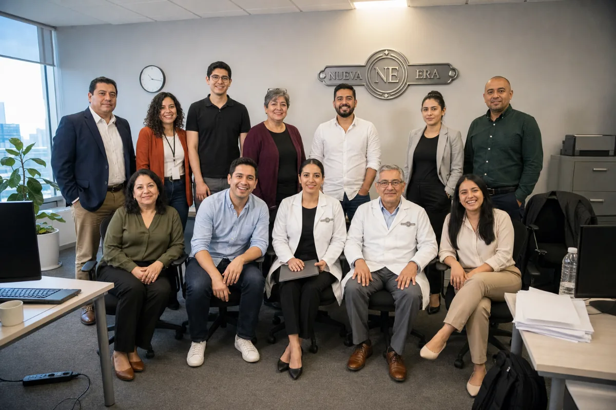 El equipo de Nueva Era en sus oficinas